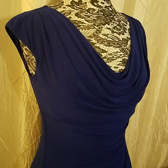 Ralph Lauren royal blue form fitting dress, size 4 - Picture 4 of 5